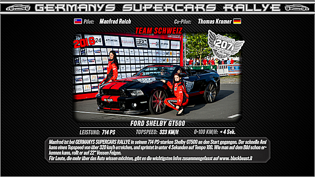 GSR 2016 Shelby Mustang GT500 Black Beast